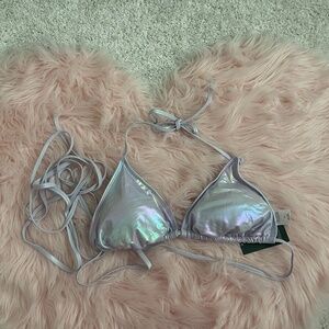 Shimmer Lavender Bikini Top